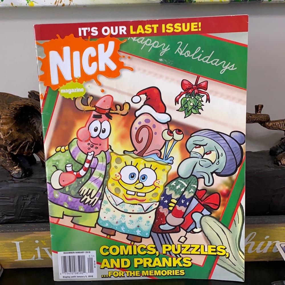 Vintage Nickelodeon Magazine Final Last Issue Jan 2010 Collector Crossover Cover
